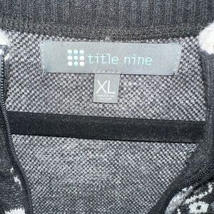 Title Nine Charcoal and Black Knit Wool Sweater Dress